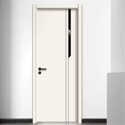 Interior WPC Aluminium Clad Wood Entry Doors Tebal 40 / 45mm Dengan Kunci