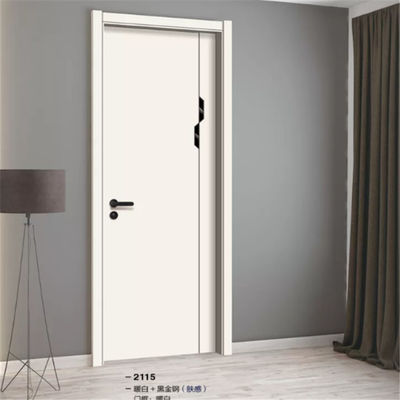 Interior WPC Aluminium Clad Wood Entry Doors Tebal 40 / 45mm Dengan Kunci