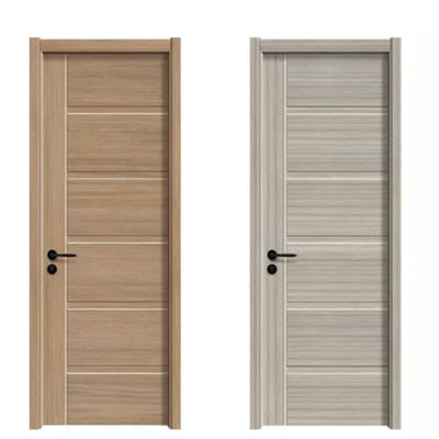 Komersial 2100mm Aluminium Clad Wood Entry Doors Fire Rated SGS Listed